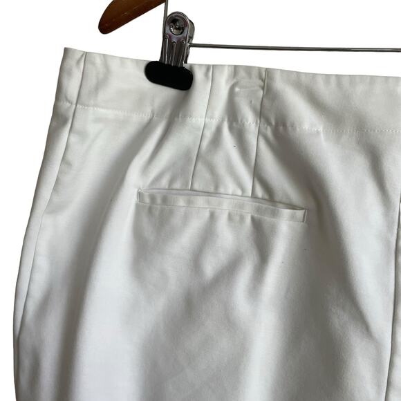 Chicos Women Cotton Pants XL White Straight Leg Classic Officewear Minimalistic - Picture 5 of 8